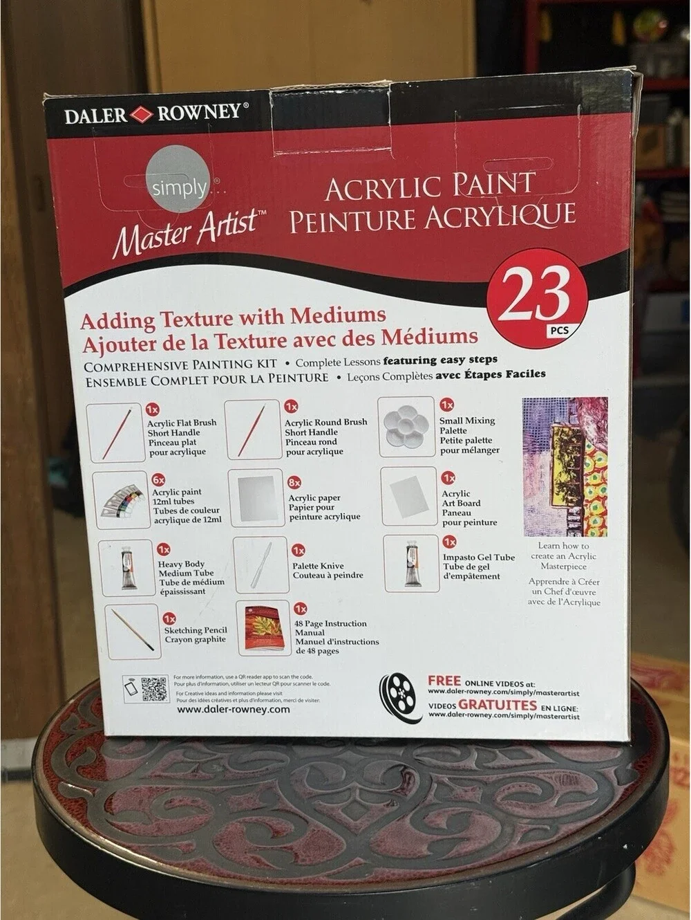 [Brand New] Acrylic paint set for kids with brushes 23 PCS